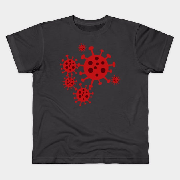 CORONA VIRUSES Kids T-Shirt by MufaArtsDesigns